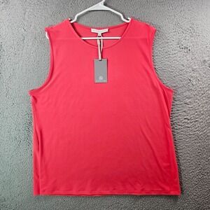 NWT Preston & York Sleeveless Tank Top‎ Women XXL Stretch Red Punch
